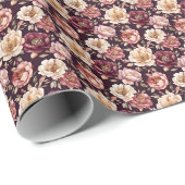 Rosa und Elfenbein Geschenkpapier (Rolleneckpunkt)