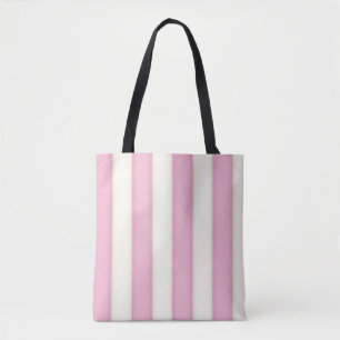 Rosa und Elfenbein viktorianische Streifen Elegant Tasche