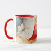 Rosa- und Elfenbeinmarmor mit goldenen Adern Tasse (Links)