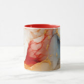 Rosa- und Elfenbeinmarmor mit goldenen Adern Tasse (Zentrum)
