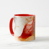 Rosa- und Elfenbeinmarmor mit goldenen Adern Tasse (Vorderseite Links)