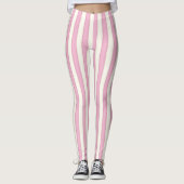 Rosa und Elfenbeinsenker Leggings (Vorderseite)