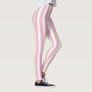 Rosa und Elfenbeinsenker Leggings