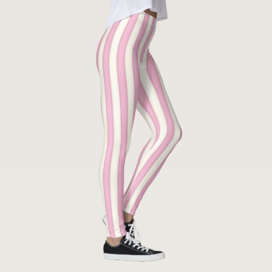 Rosa und Elfenbeinsenker Leggings (Rechts)