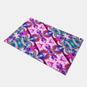 Rosa und farbenfrohe Mischung mit grobem Glasstil Fußmatte (Schrägansicht)