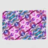 Rosa und farbenfrohe Mischung mit grobem Glasstil Golfhandtuch (Horizontal)