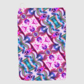 Rosa und farbenfrohe Mischung mit grobem Glasstil Golfhandtuch (Vorderseite)