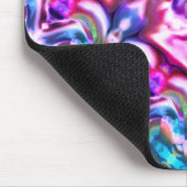 Rosa und farbenfrohe Mischung mit grobem Glasstil Mousepad (Ecke)