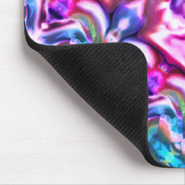 Rosa und farbenfrohe Mischung mit grobem Glasstil Mousepad