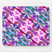 Rosa und farbenfrohe Mischung mit grobem Glasstil Mousepad (Vorne)