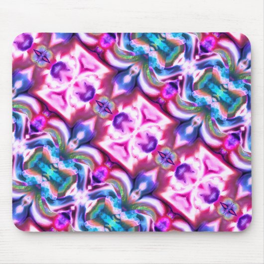 Rosa und farbenfrohe Mischung mit grobem Glasstil Mousepad (Vorne)