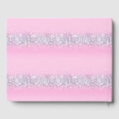 Rosa und farbenfroher Glitzer Süß 16 Party Gästebuch (Rückseite)