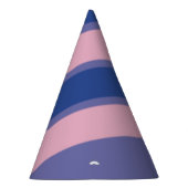 Rosa und Farbtöne Lila Streifen Partyhütchen (Rechts)