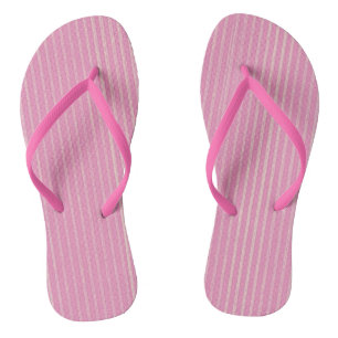 Rosa und fast weiße vertikale Streifen Flip Flops Badesandalen