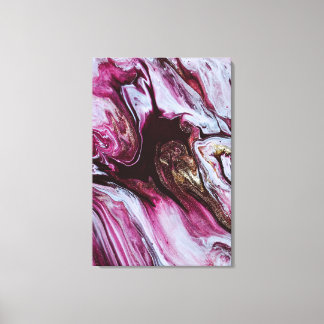Rosa und fett Abstrakte Flüssigkeit Kunst Leinwanddruck