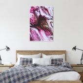 Rosa und fett Abstrakte Flüssigkeit Kunst Leinwanddruck (Insitu (Schlafzimmer))