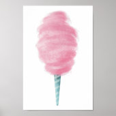Rosa und flauschige Cotton Candy Kinderzimmer Artw Poster (Vorne)
