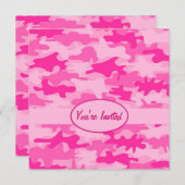 Rosa und Fuchsia Camouflage Camouflage Party Event Einladung (Vorne/Hinten)