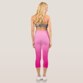 Rosa und Fuchsia Gradient Capri Leggings (Rückseite)