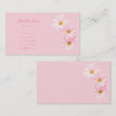 Rosa und Gänseblümchen-BlumenVisitenkarte Visitenkarte (Vorne/Hinten)
