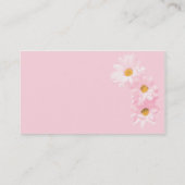 Rosa und Gänseblümchen-BlumenVisitenkarte Visitenkarte (Rückseite)