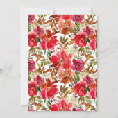 Rosa und gebranntes orangefarbenes Brautparty Einladung (Rückseite)