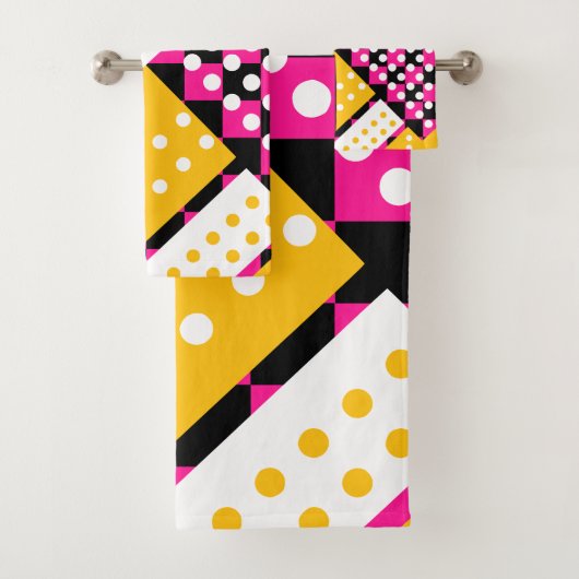 Rosa und gelb badhandtuch set (Insitu)