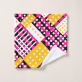 Rosa und gelb badhandtuch set (Waschlappen)