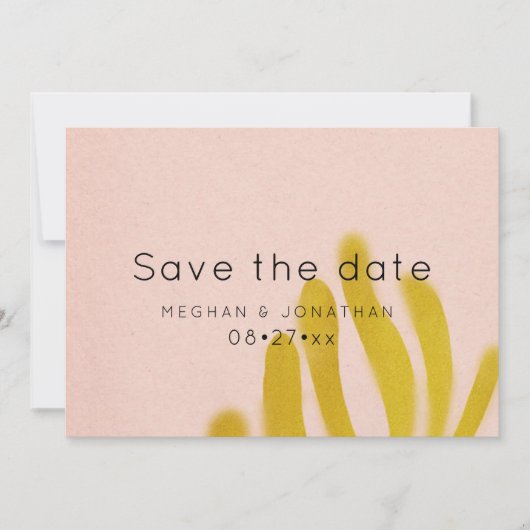 Rosa und gelb | FOTO Save The Date (Vorderseite)