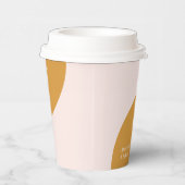 Rosa und Gelb | Kundenspezifischer Farbblock Pappbecher (Rechts)