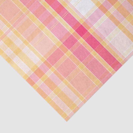 Rosa und gelb Nahtlos Kariert Seidenpapier (Ausschnitt)