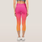 Rosa und gelb ombre Hoher Waisted Capris (Rückseite)
