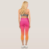 Rosa und gelb ombre Hoher Waisted Capris (Rückseite)