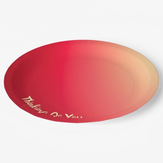 rosa und gelb pappteller (Schrägansicht)