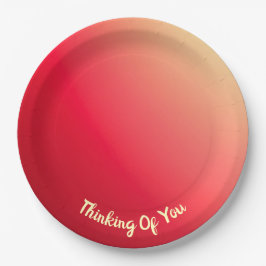 rosa und gelb pappteller