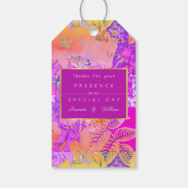 Rosa und gelb, Vintag Geschenkanhänger