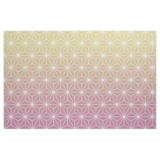 Rosa und Gelbe Asanoha (groß) Stoff (Fat Quarter (45,7 x 55,9 cm))