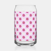 Rosa und gelbe Blume Dosenglas (Rückseite)