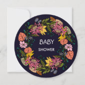 Rosa und gelbe Blume Einladung (Vorderseite)