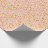 Rosa und gelbe Blume Geschenkpapier (Ecke)