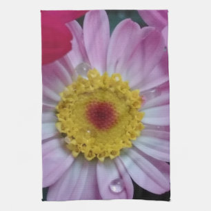 Rosa und gelbe Blume Geschirrtuch