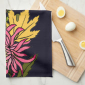 Rosa und gelbe Blume Geschirrtuch (Viertel Falte)