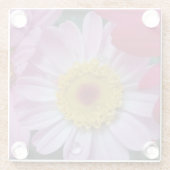 Rosa und gelbe Blume Glasuntersetzer (Rückseite)