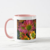 Rosa und gelbe Blume Herbst Getränke Tasse (Links)