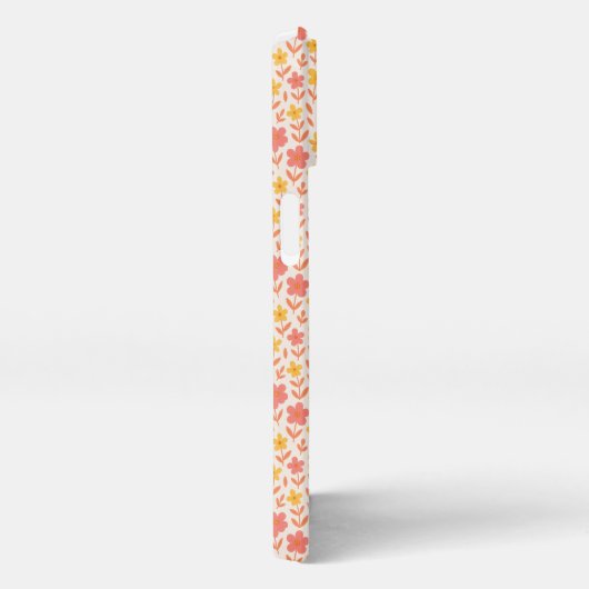 Rosa und gelbe Blume iPhone Hülle (Rechte Seite)