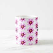 Rosa und gelbe Blume Kaffeetasse (Mittel)