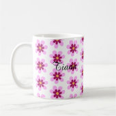 Rosa und gelbe Blume Kaffeetasse (Links)