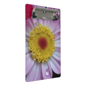 Rosa und gelbe Blume Mini Klemmbrett (Schrägansicht)