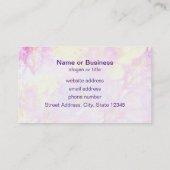 Rosa und gelbe Blume mit Schmetterling Visitenkarte (Rückseite)