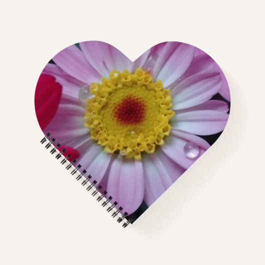 Rosa und gelbe Blume Notizblock (Vorderseite)